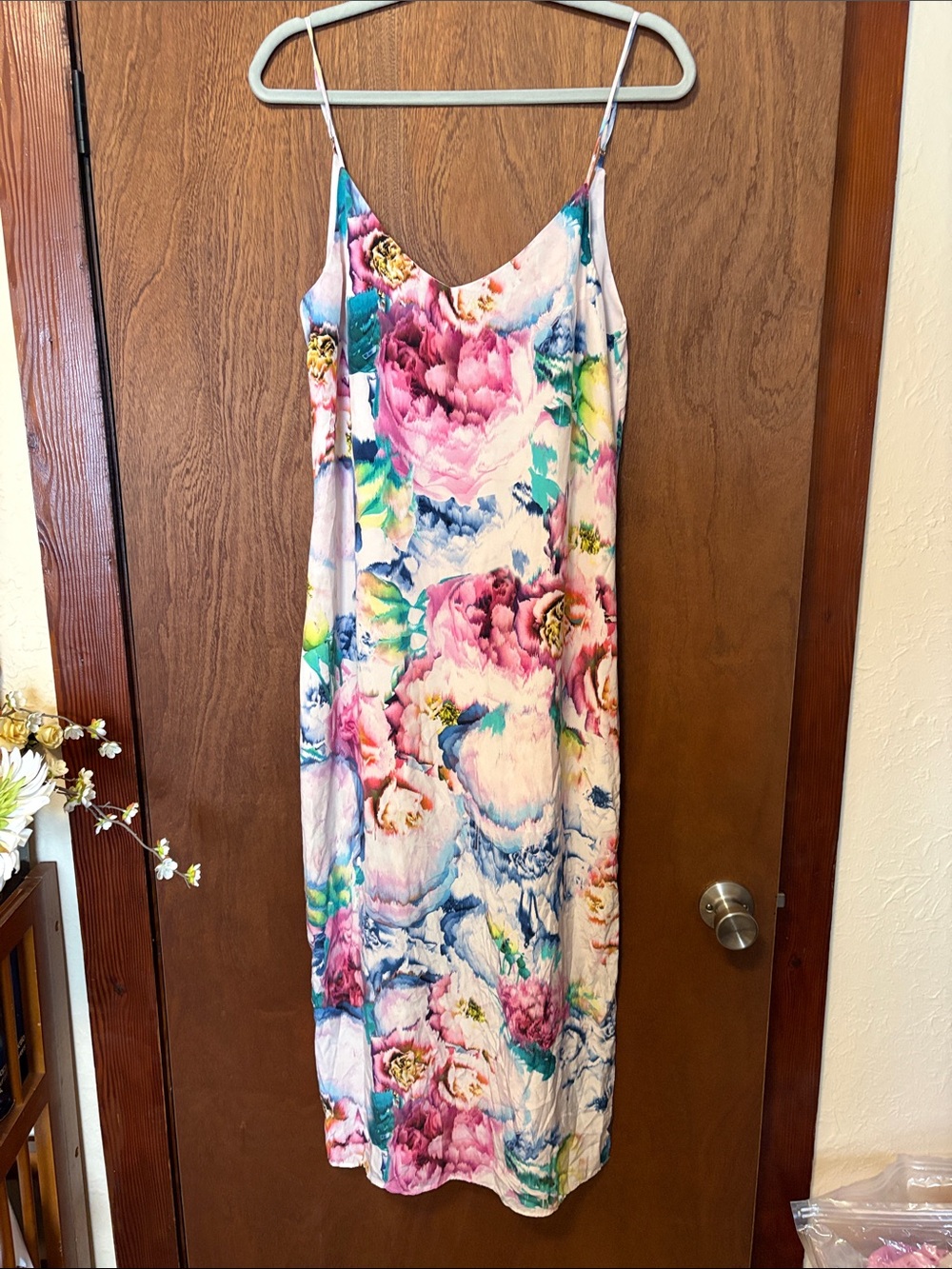 charlie jade Silk Floral Maxi Slip Dress